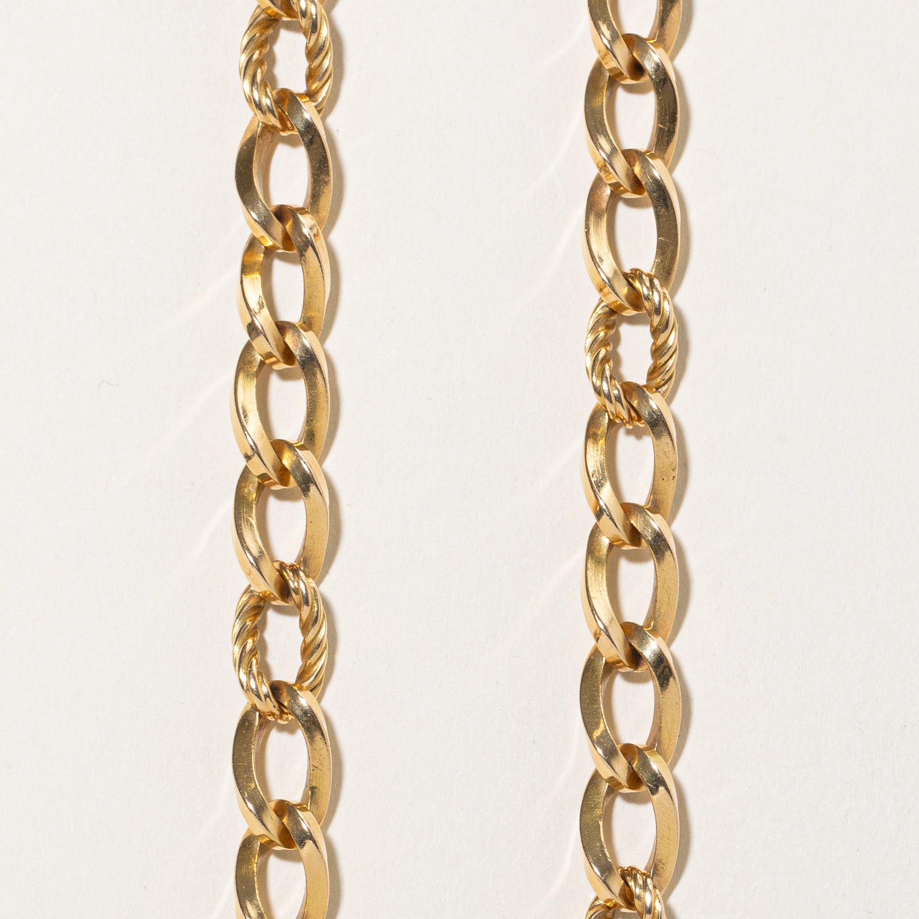 'Boucheron' Textured Curb Link Chunky Chain Necklace | 20" |