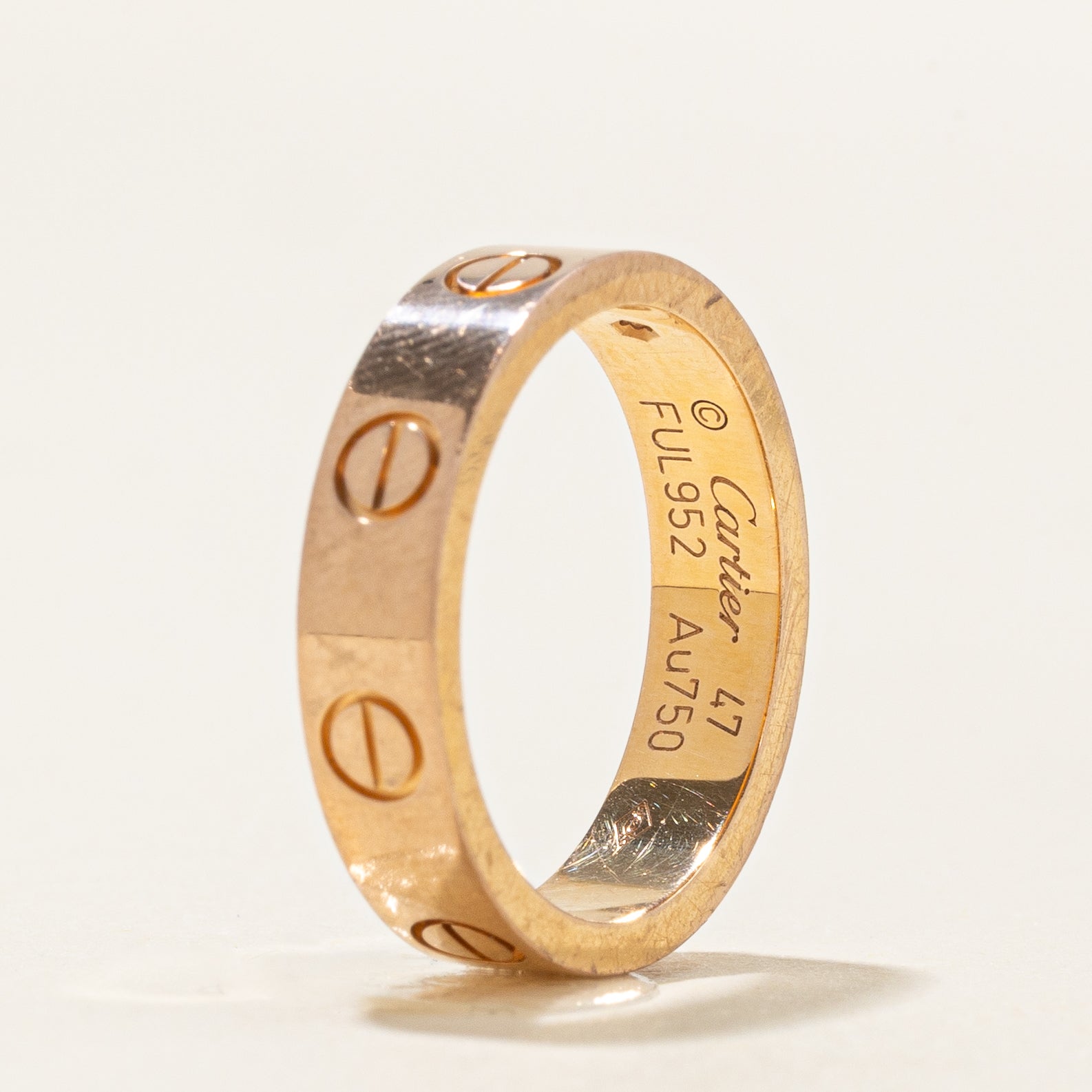 Bague « Cartier » Love, petit modèle, 1 diamant | 0,02 ct | 4 mm | Taille 4,25 |