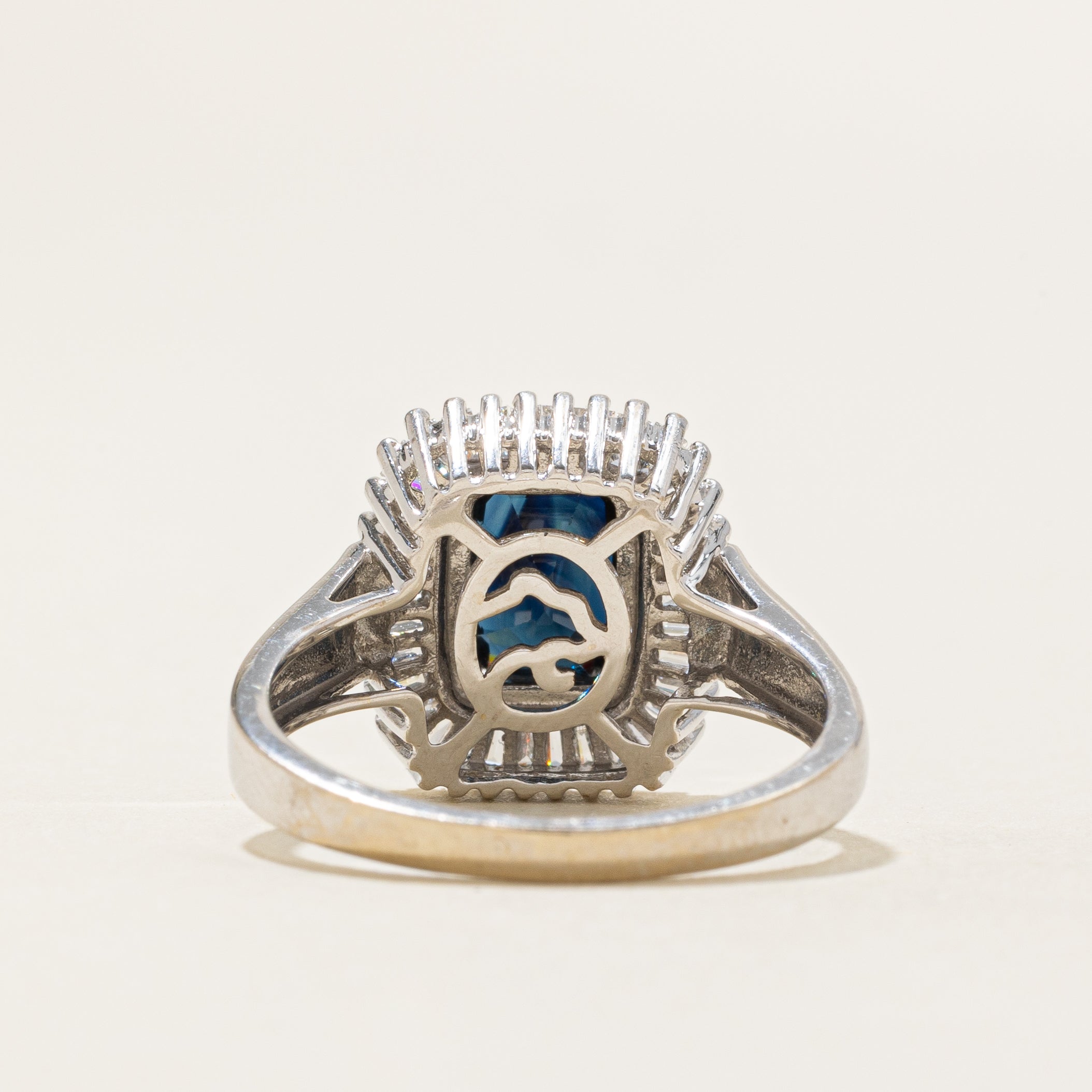 'Effy' Sapphire & Diamond Halo Ring | 1.62ct, 0.28ctw | SZ 7.25 |