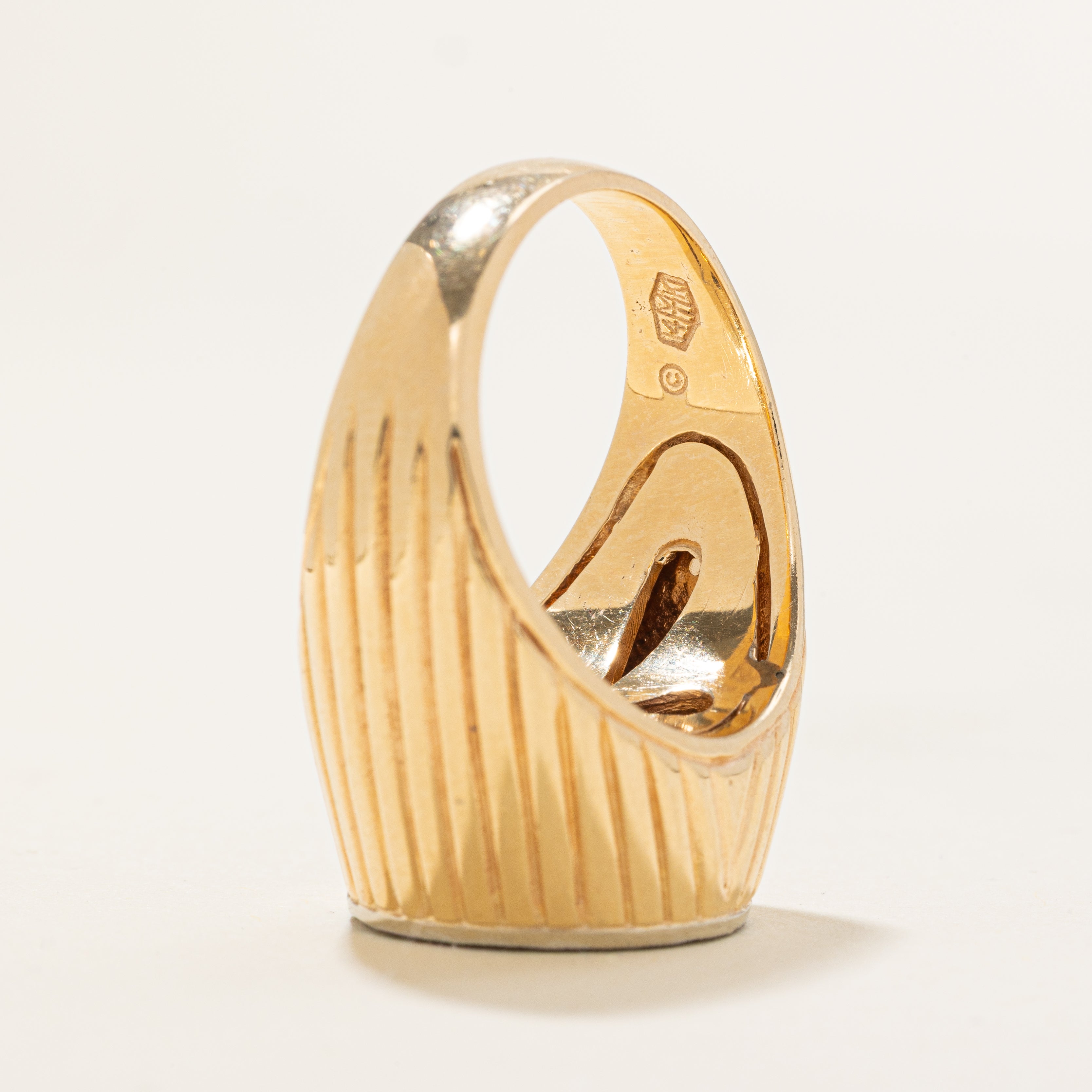 Spinning Onyx & Diamond Halo Cocktail Ring | 0.24ctw | SZ 9.5 |