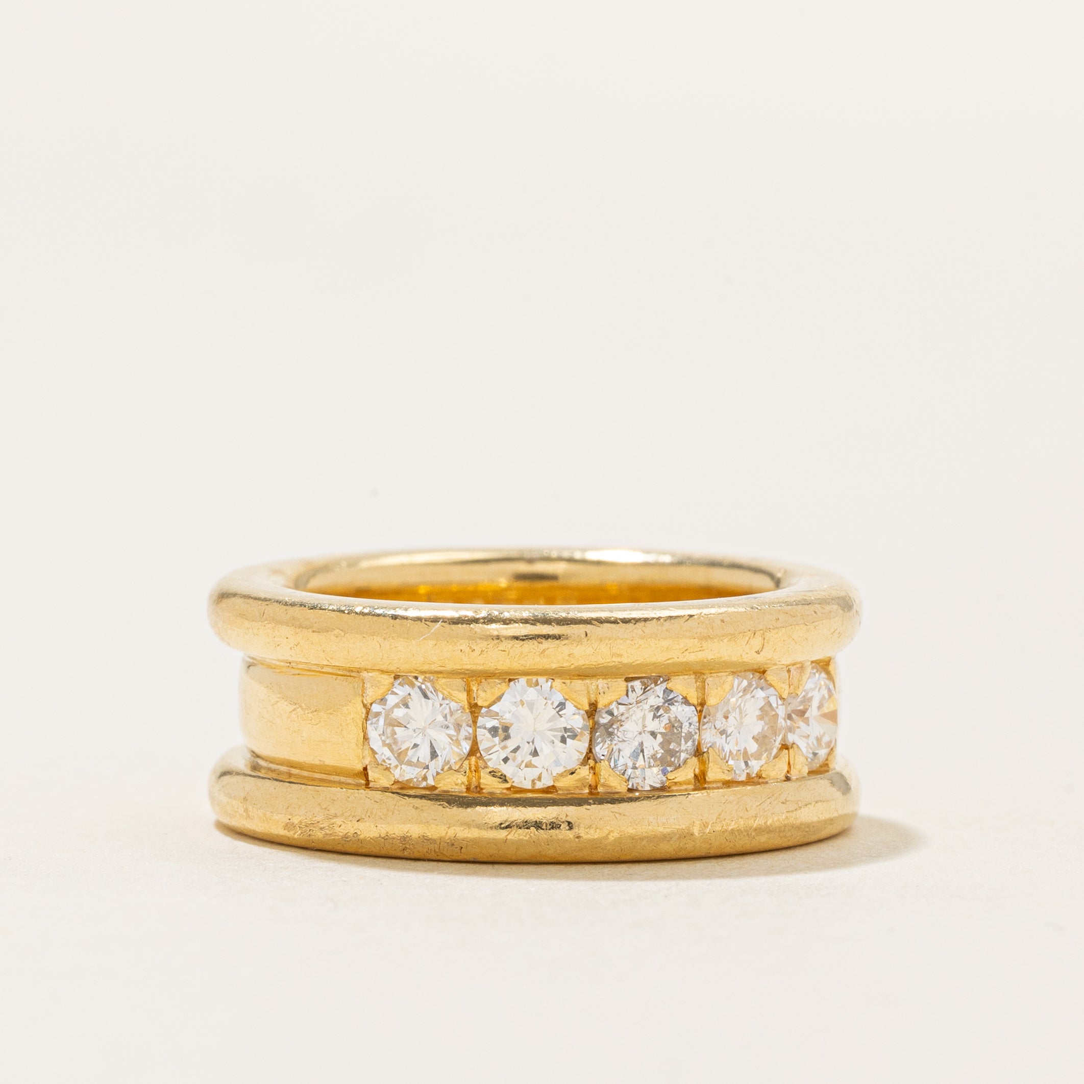 Five Stone Diamond Chunky Band | 0.85ctw | SZ 5.0 |