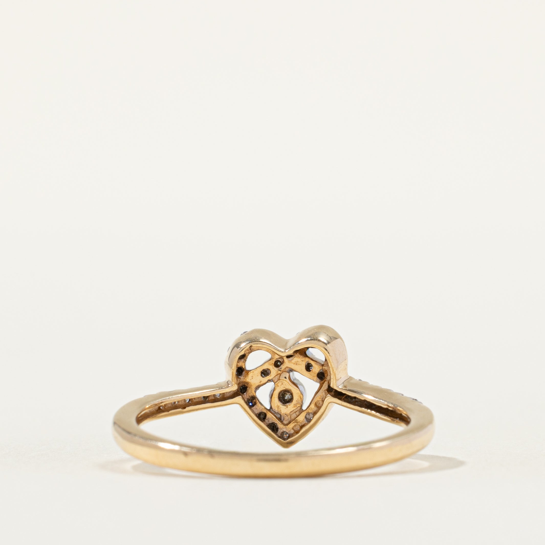 Diamond Crossover Heart RIng | SZ 6.75 |