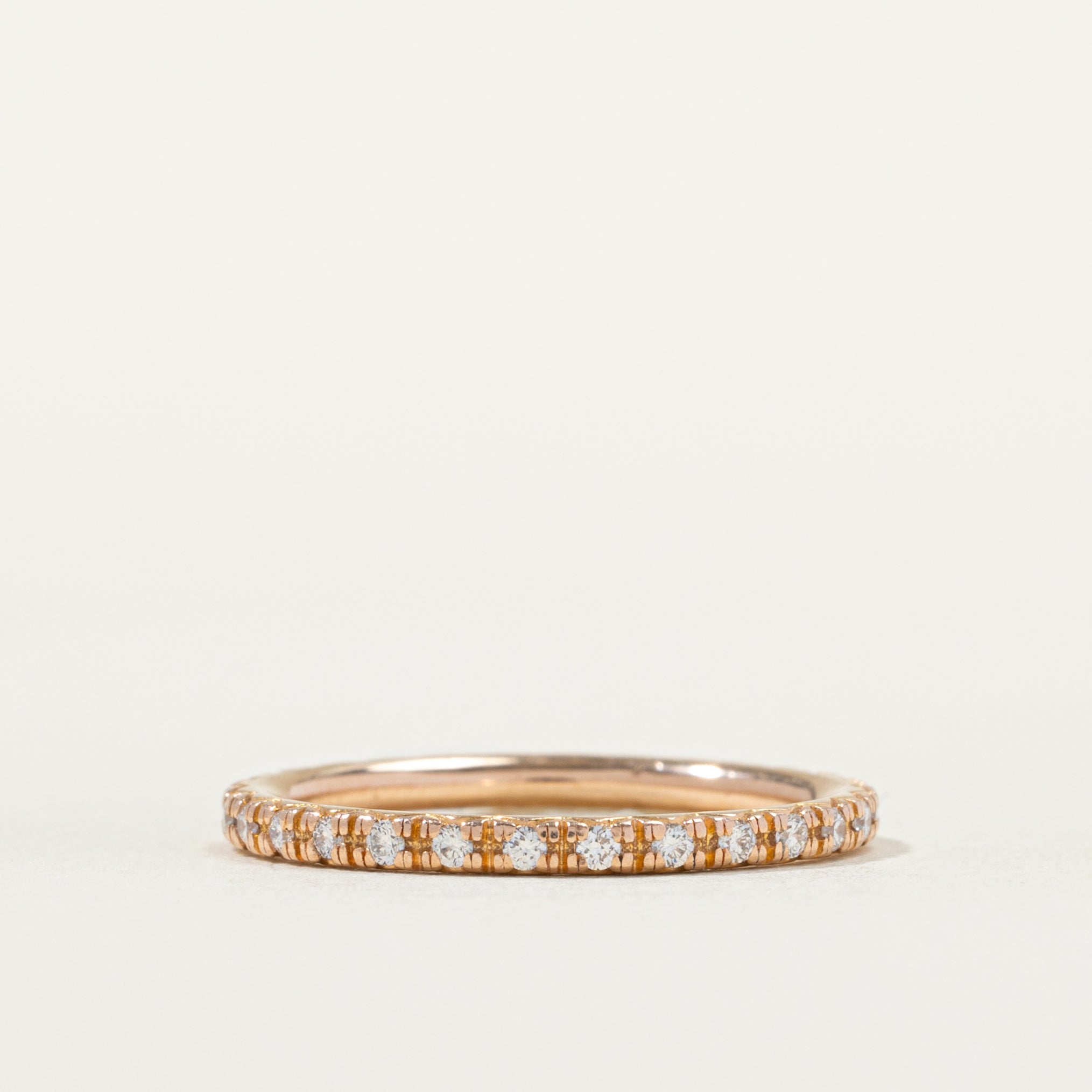 Rose Gold Diamond Eternity Band | SZ 5.75 | 1.73mm |