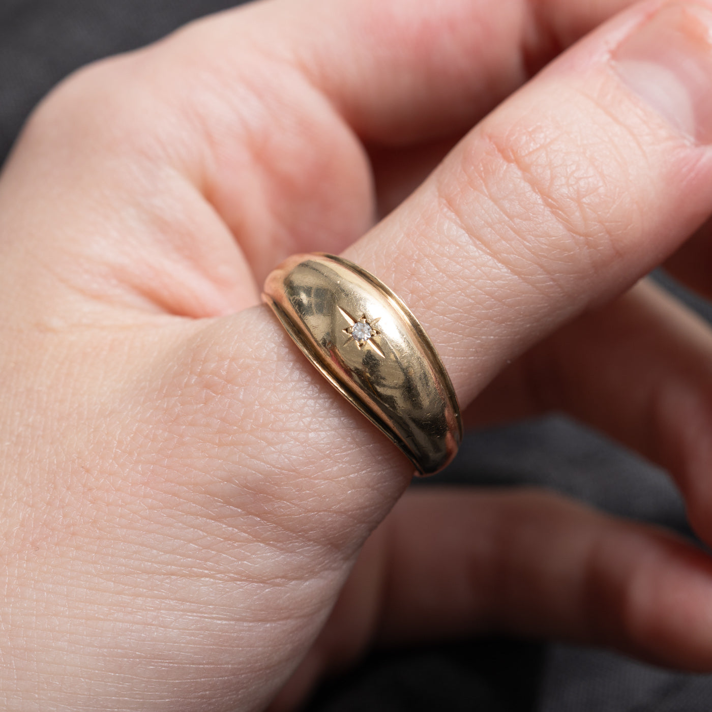 Star Set Diamond Dome Ring | SZ 10.0 |