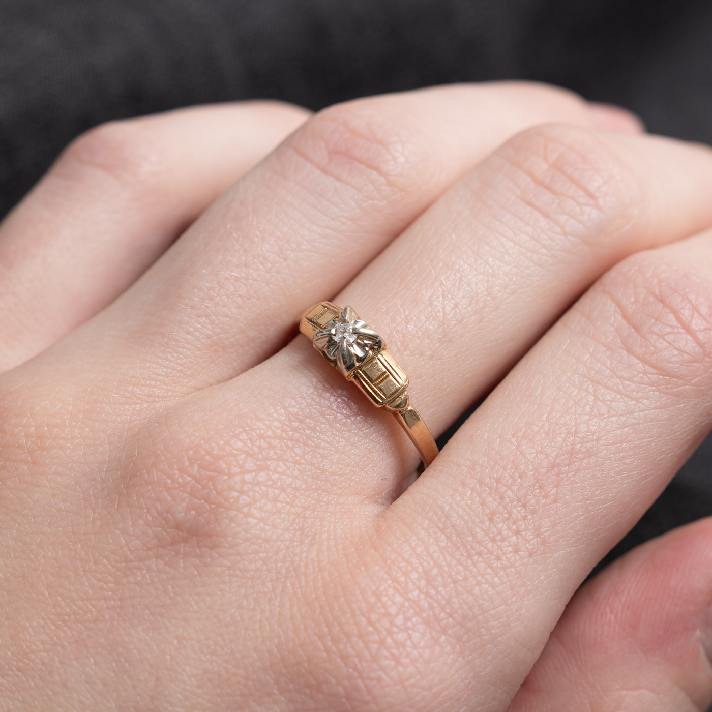 Old European Cut Illusion Set Diamond Ring | SZ 8.0 |