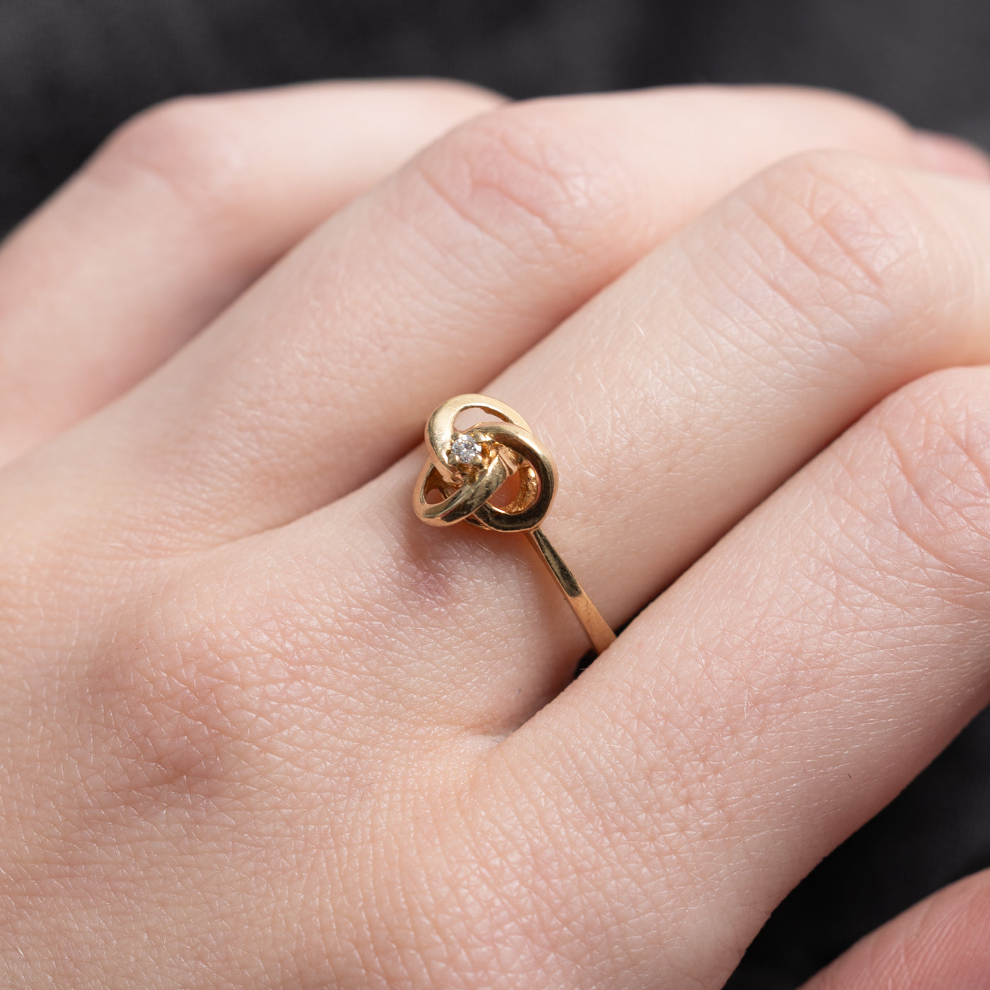 'Birks' Diamond Love Knot Ring | SZ 6.5 |