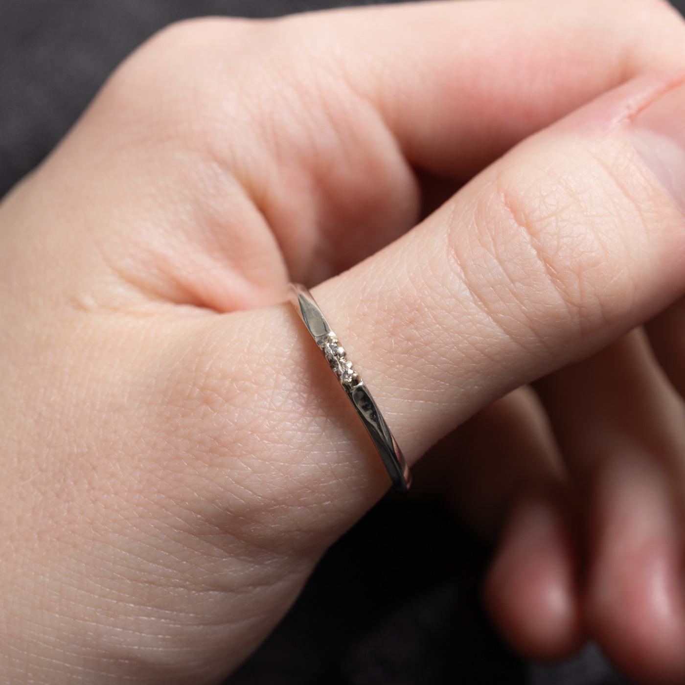 Two Stone Diamond Thin Band | SZ 9.75 |