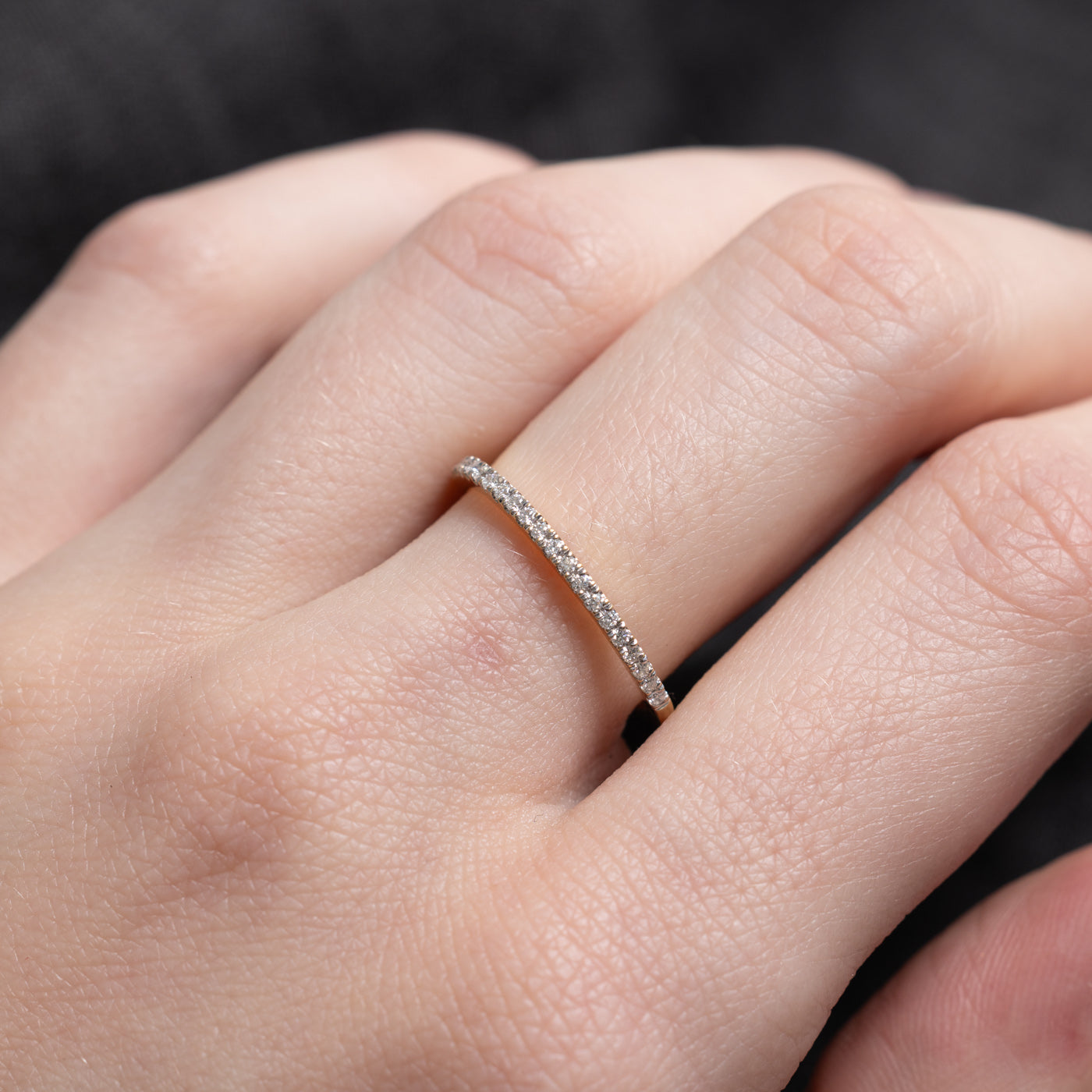 18k Semi Eternity Diamond Band | 1.40mm | SZ 6.5 |