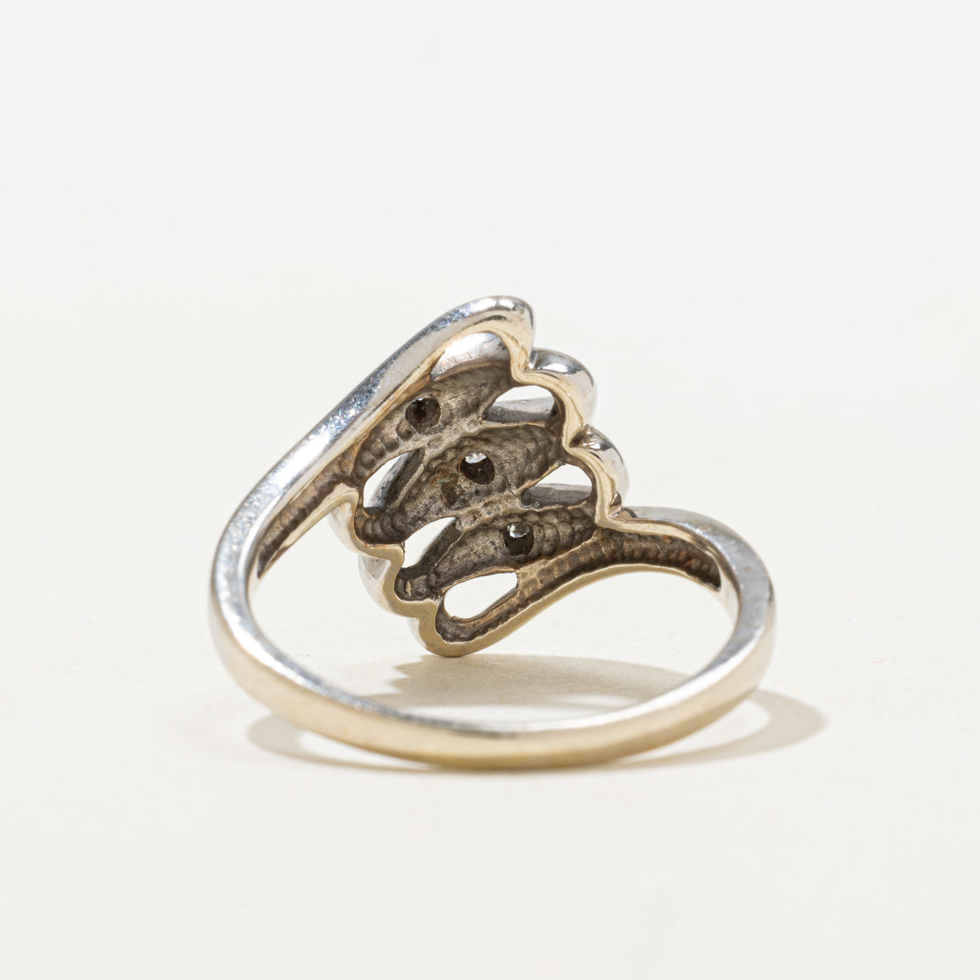 Diamond Marquise Shaped Bypass Ring | SZ 5.75 |