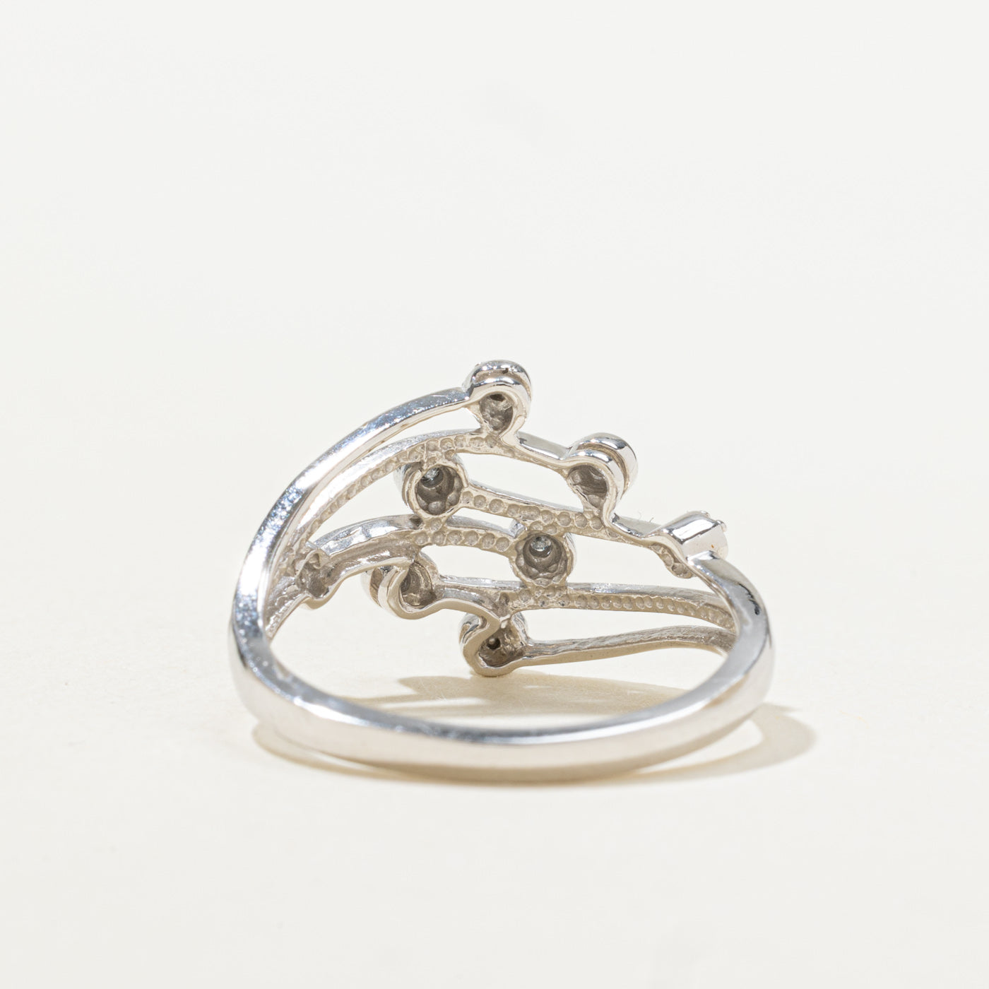 Scattered Diamond Bypass Ring | SZ 7.0 |