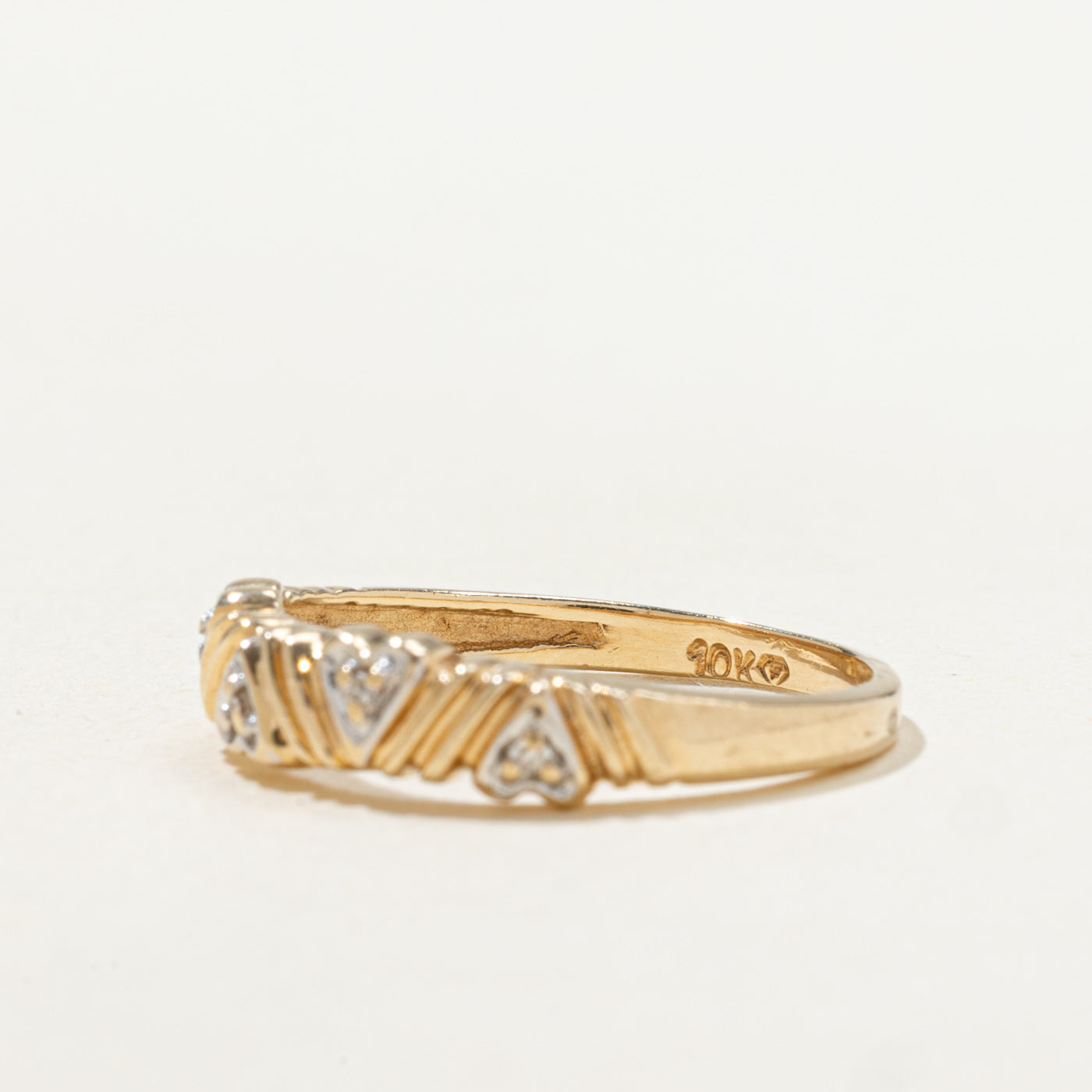 Diamond Heart Grooved Band | SZ 5.5 |