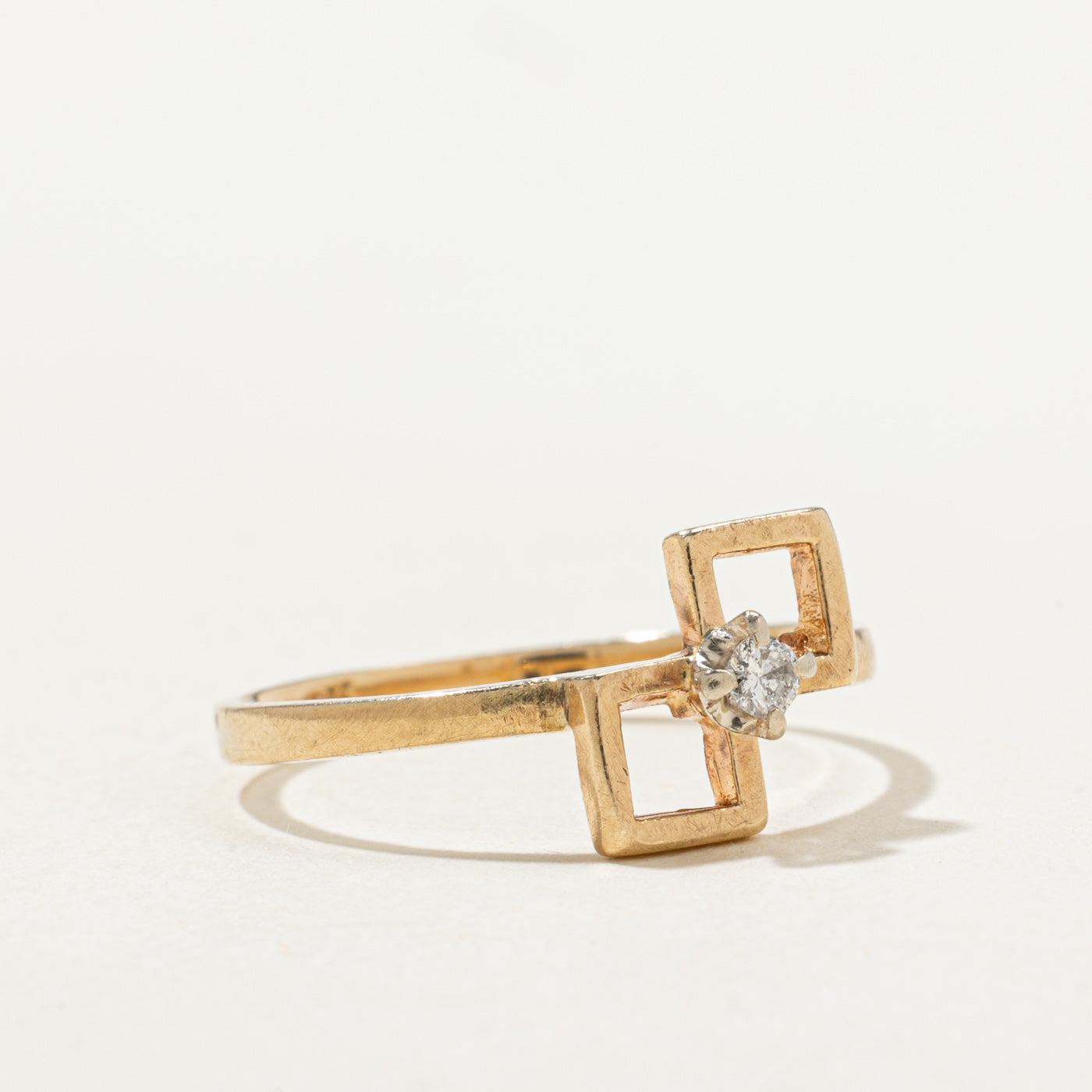 Solitaire Diamond Geometric Ring | SZ 7.0 |