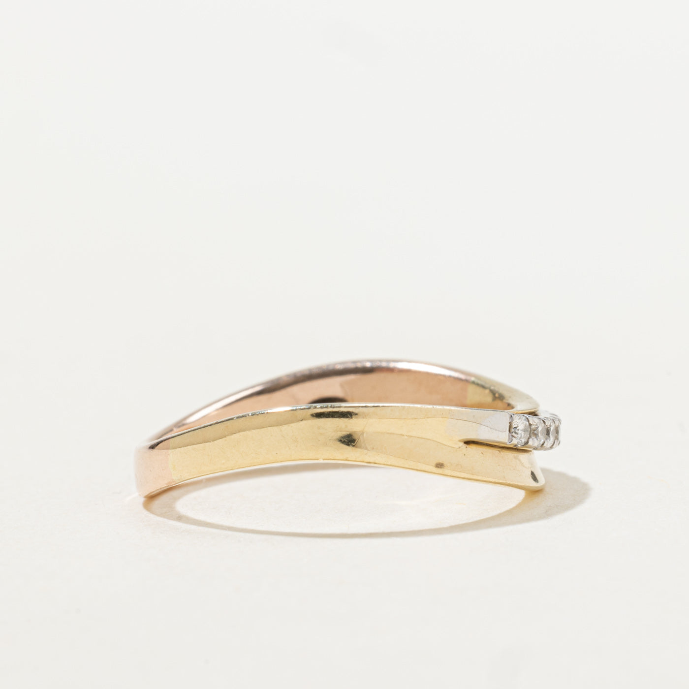 Semi Eternity Diamond Wave Ring | SZ 7.25 |