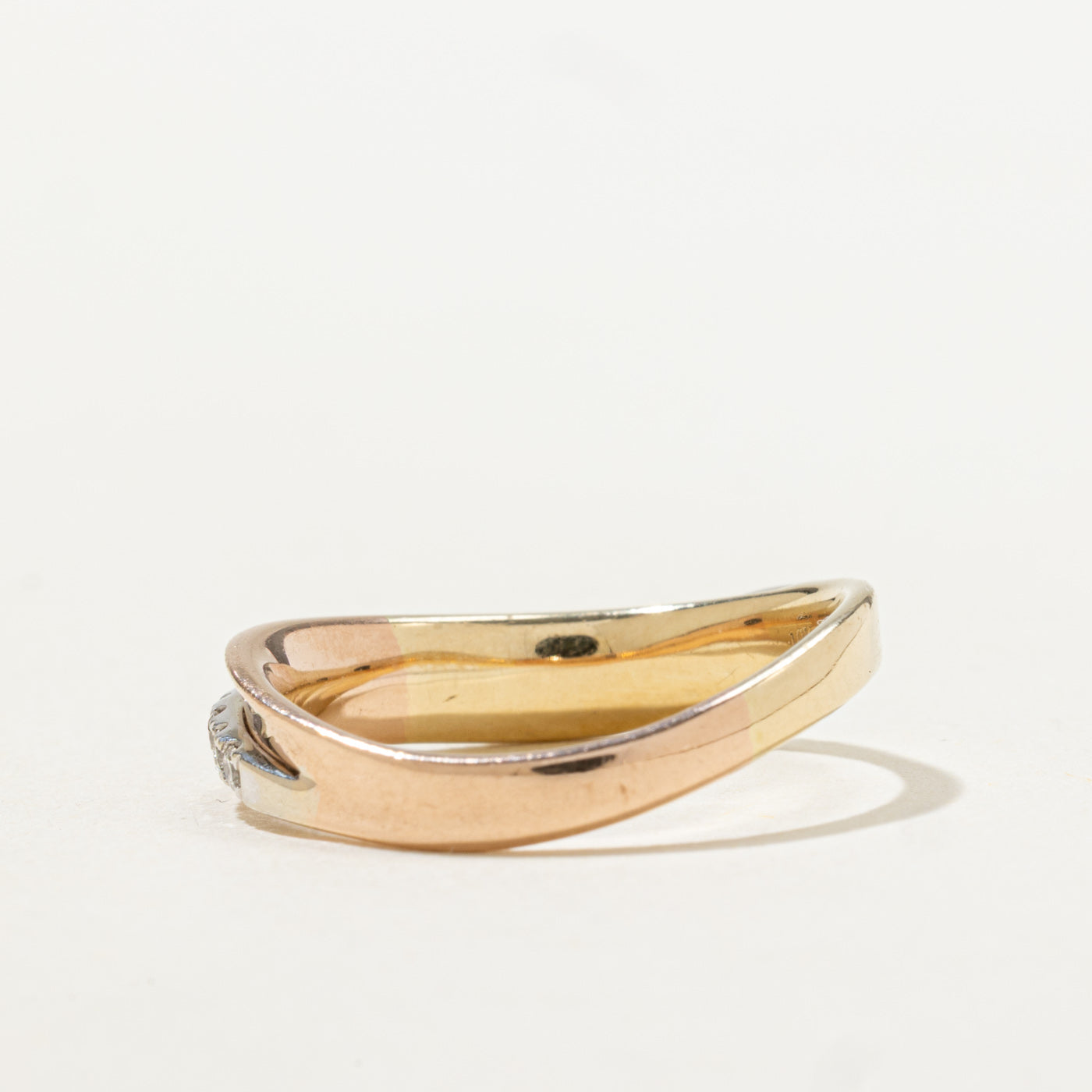 Semi Eternity Diamond Wave Ring | SZ 7.25 |