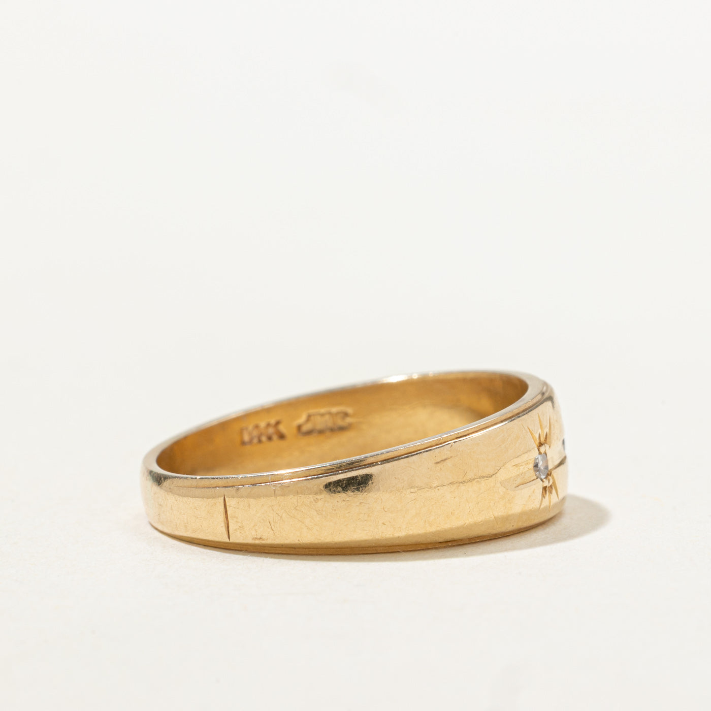 Three Stone Star Set Diamond Band | SZ 8.5 |