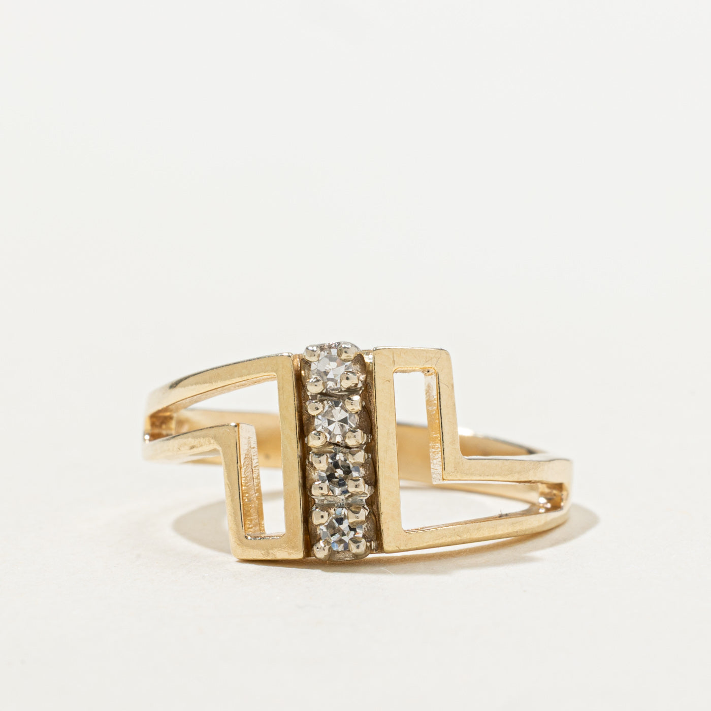 Diamond Column Geometric Ring | SZ 5.5 |