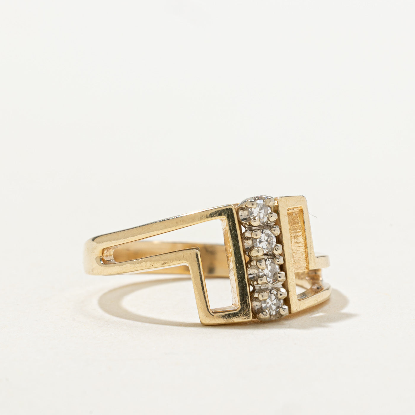 Diamond Column Geometric Ring | SZ 5.5 |