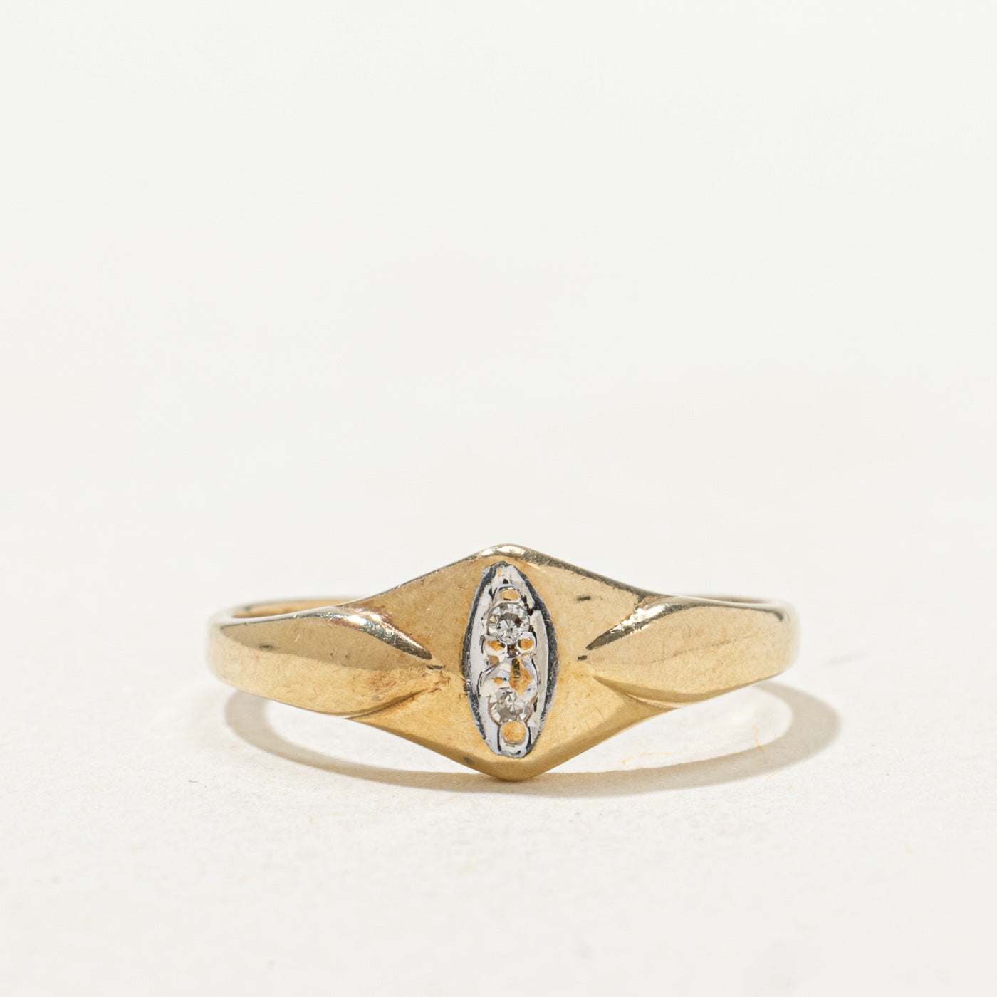Diamond Marquise Shaped Tapered Ring | SZ 3.75 |