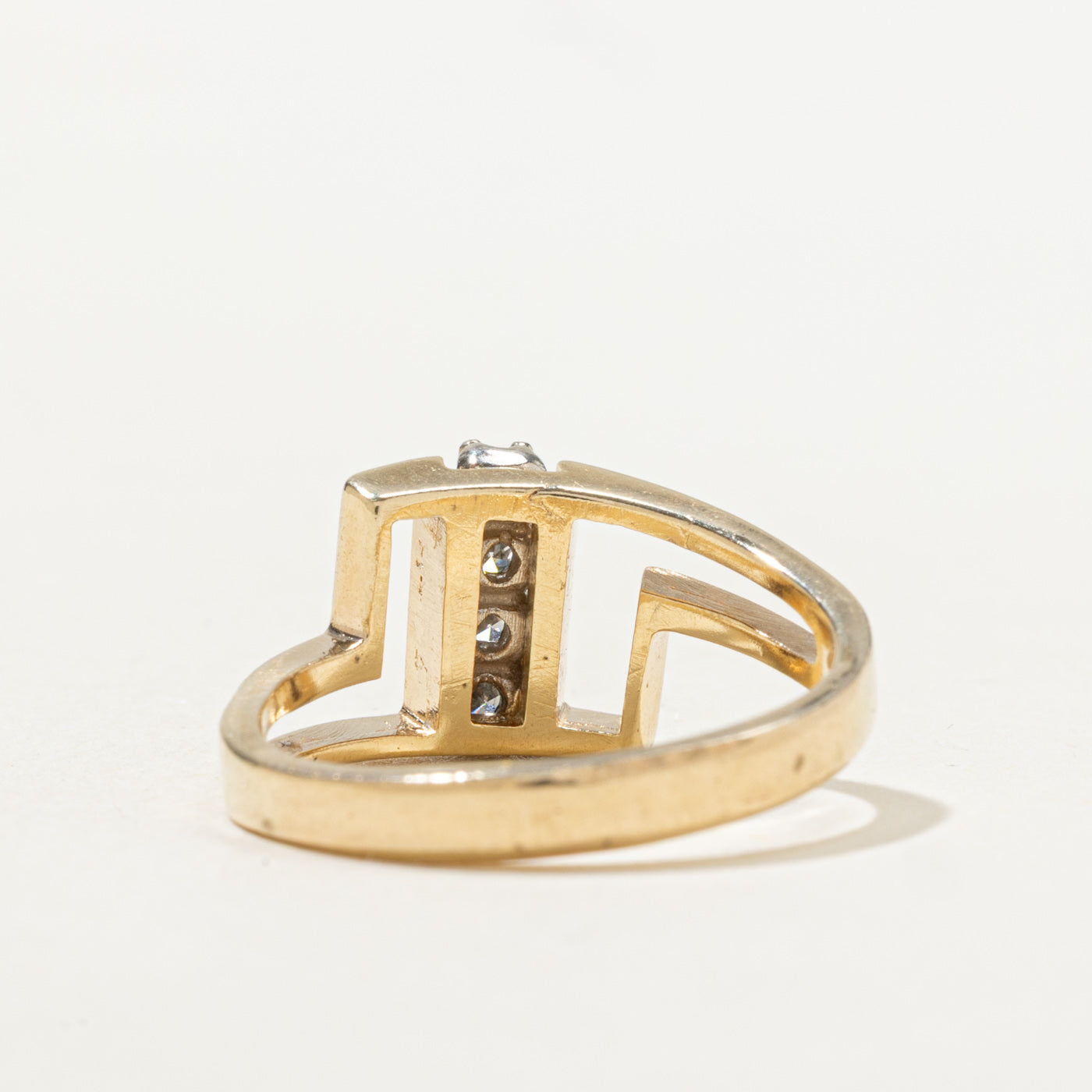Diamond Column Geometric Ring | SZ 5.5 |
