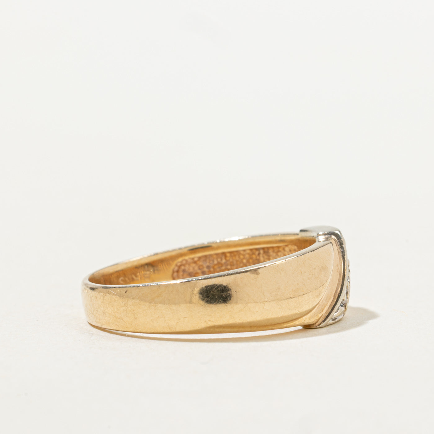 Diagonal Three Stone Diamond Band | SZ 7.0 |