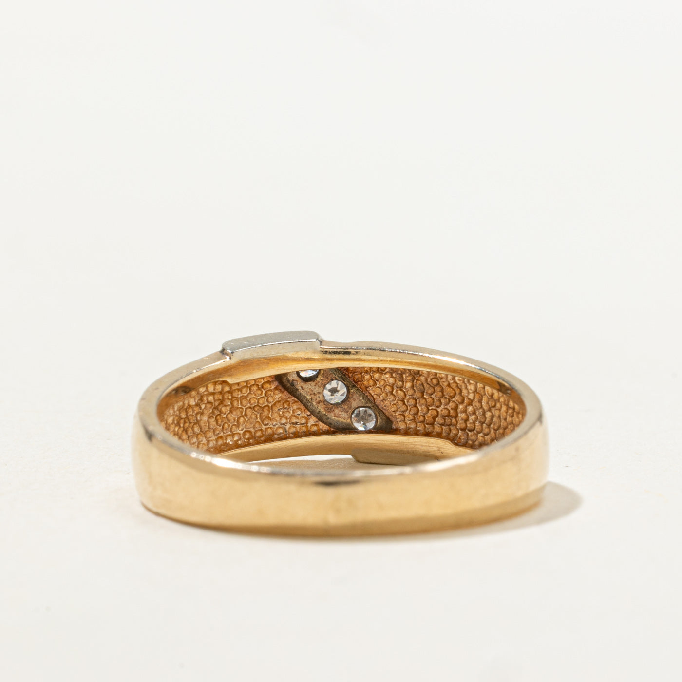 Diagonal Three Stone Diamond Band | SZ 7.0 |