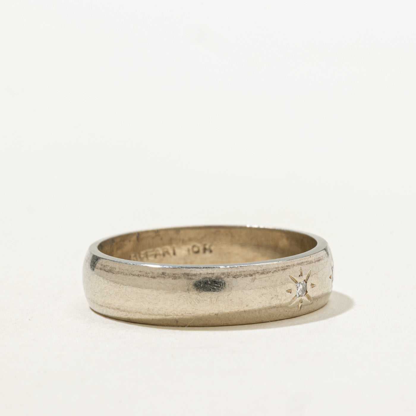 Three Stone Star Set Diamond Band | SZ 8.0 |
