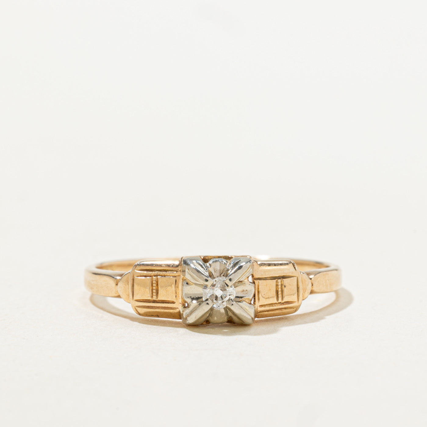 Old European Cut Illusion Set Diamond Ring | SZ 8.0 |