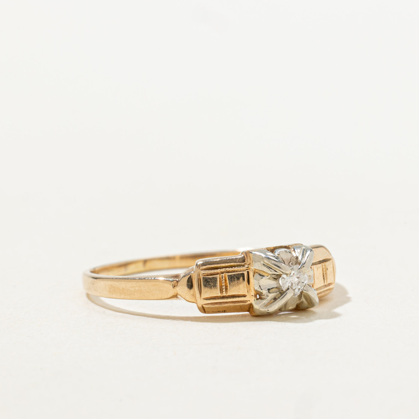 Old European Cut Illusion Set Diamond Ring | SZ 8.0 |