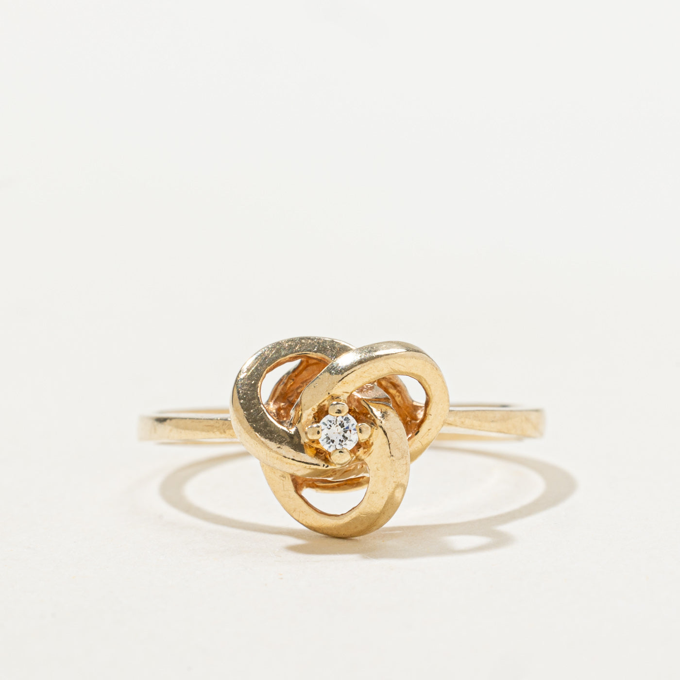 'Birks' Diamond Love Knot Ring | SZ 6.5 |