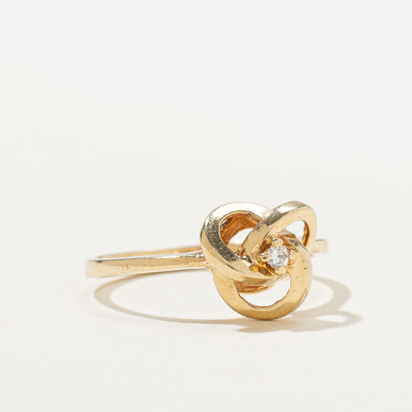 'Birks' Diamond Love Knot Ring | SZ 6.5 |