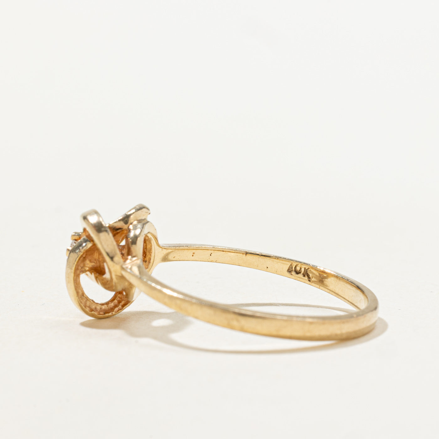 'Birks' Diamond Love Knot Ring | SZ 6.5 |