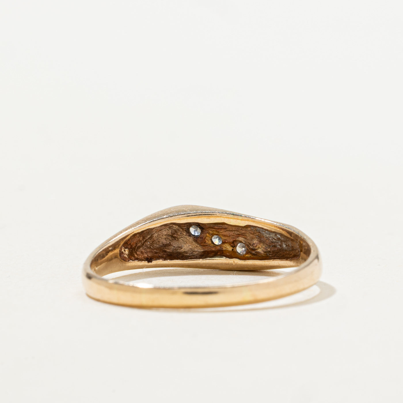 Channel Set Diagonal Three Stone Diamond Ring | SZ 6.75 |