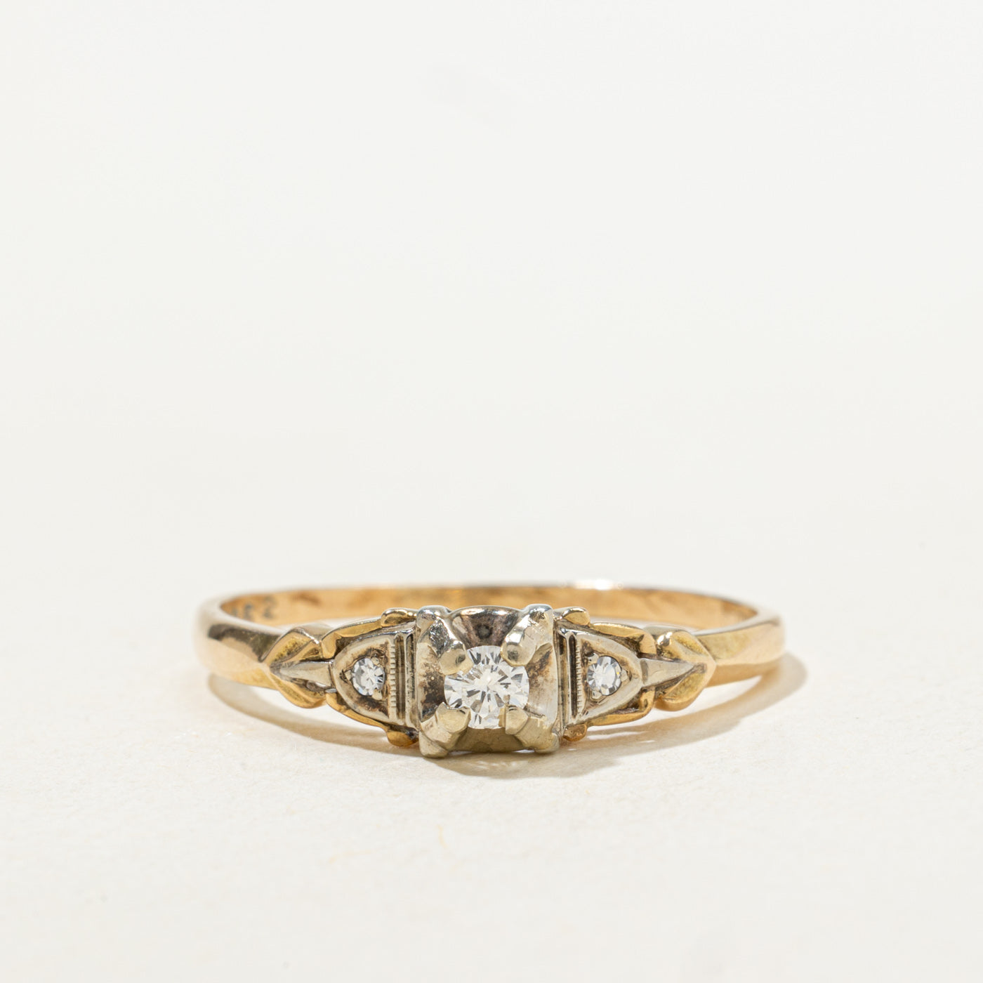 'Bluebird' Diamond Textured Ring | SZ 10.0 |