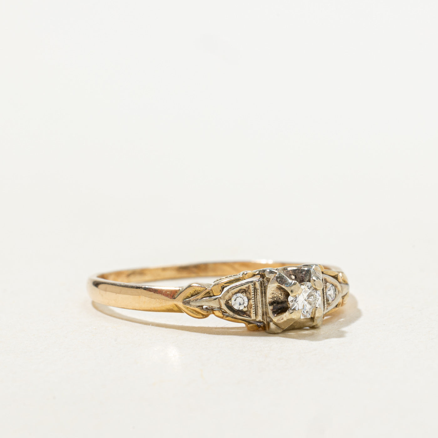 'Bluebird' Diamond Textured Ring | SZ 10.0 |