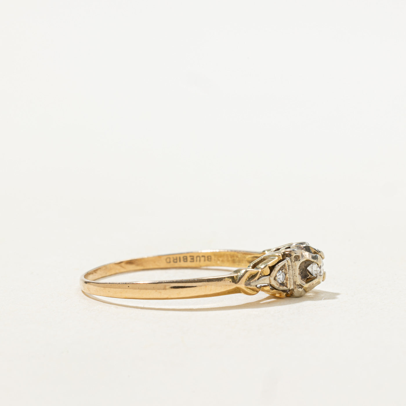 'Bluebird' Diamond Textured Ring | SZ 10.0 |