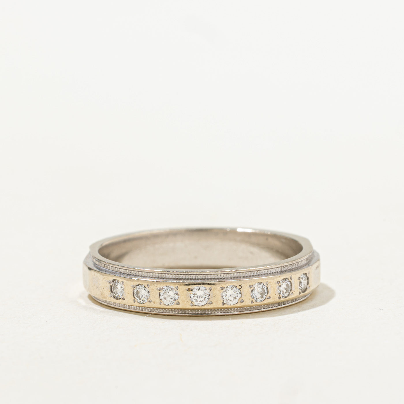 Semi Eternity Diamond Milgrain Band | 3.80mm | SZ 7.0 |