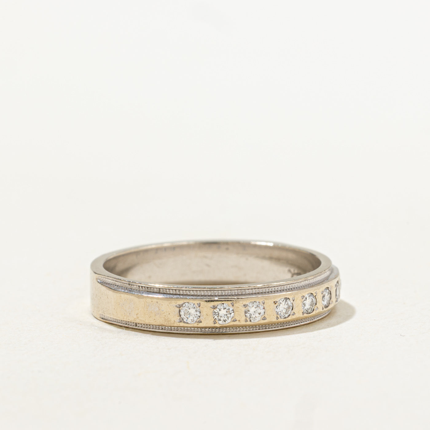 Semi Eternity Diamond Milgrain Band | 3.80mm | SZ 7.0 |