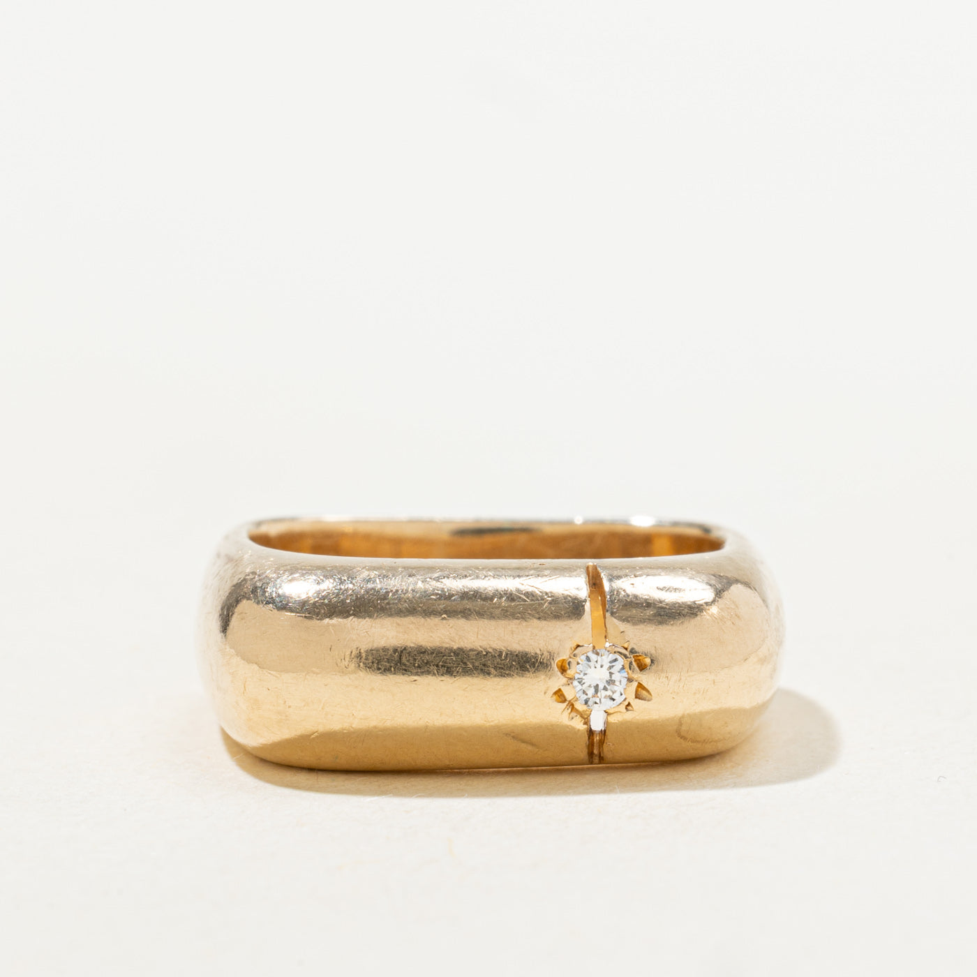 Star Set Diamond Soft Square Dome Band | 7.35mm | SZ 6.25 |