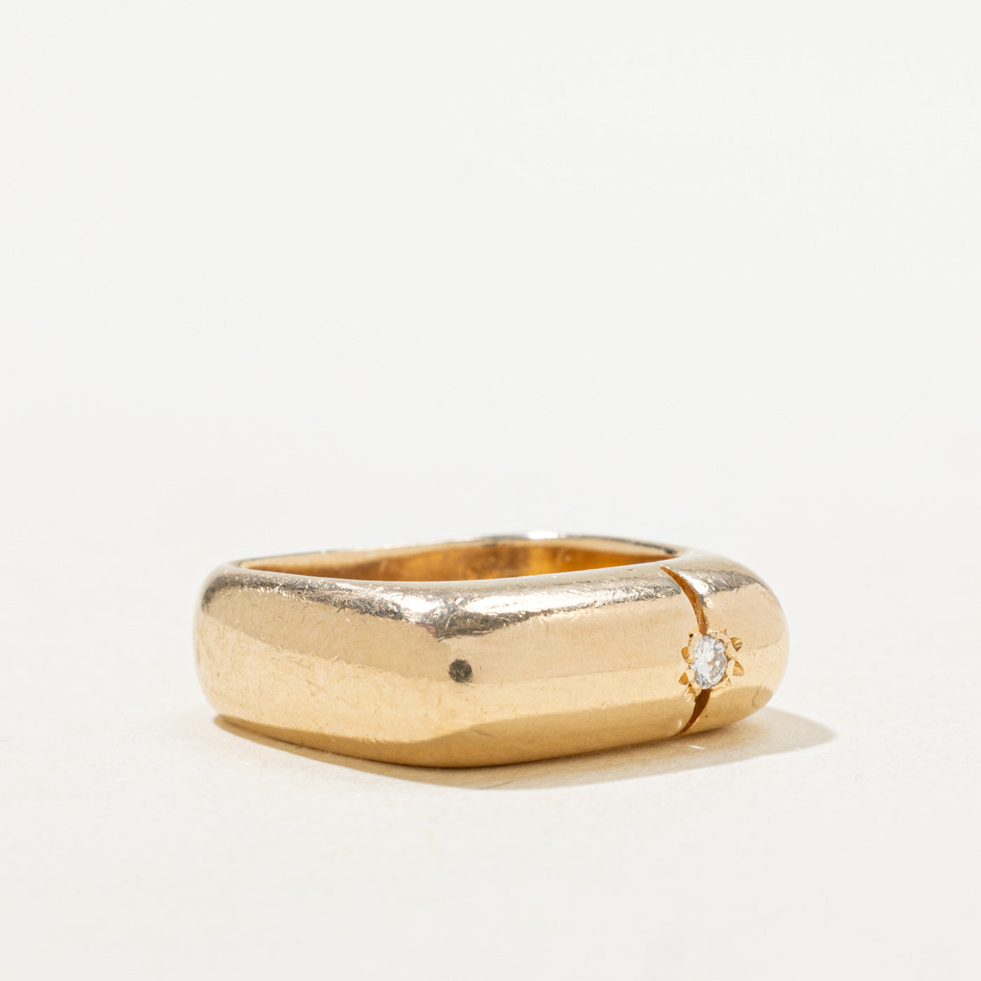 Star Set Diamond Soft Square Dome Band | 7.35mm | SZ 6.25 |