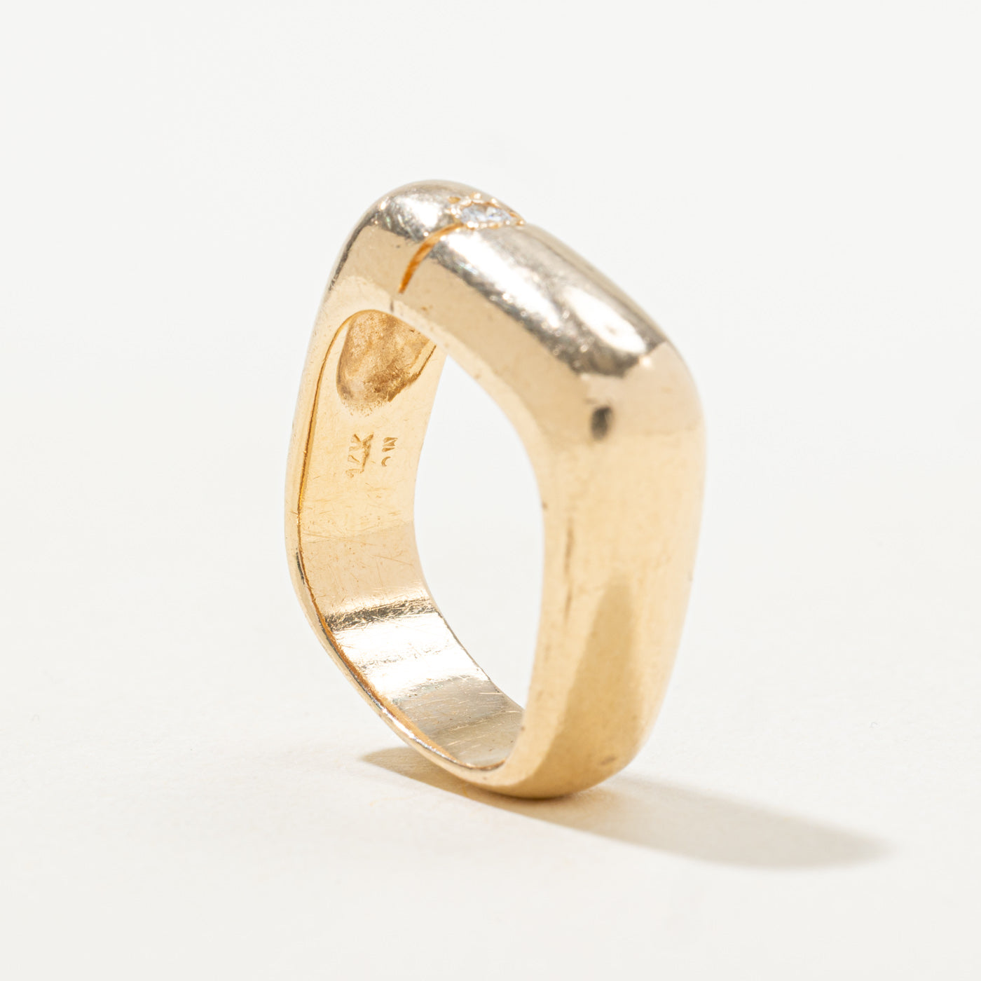 Star Set Diamond Soft Square Dome Band | 7.35mm | SZ 6.25 |