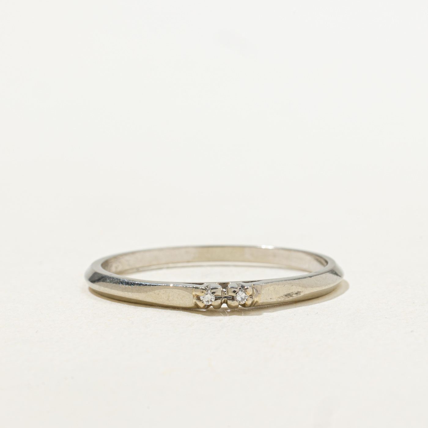 Two Stone Diamond Thin Band | SZ 9.75 |