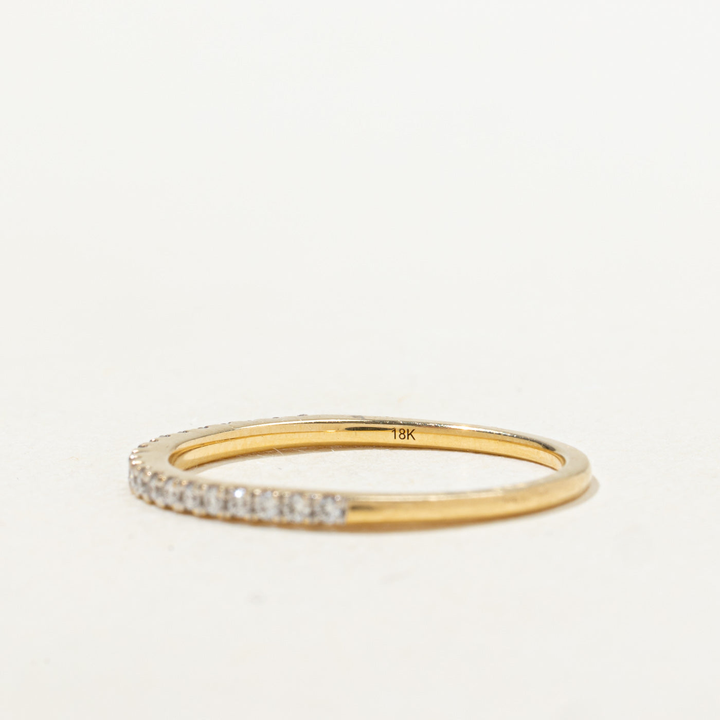 18k Semi Eternity Diamond Band | 1.40mm | SZ 6.5 |
