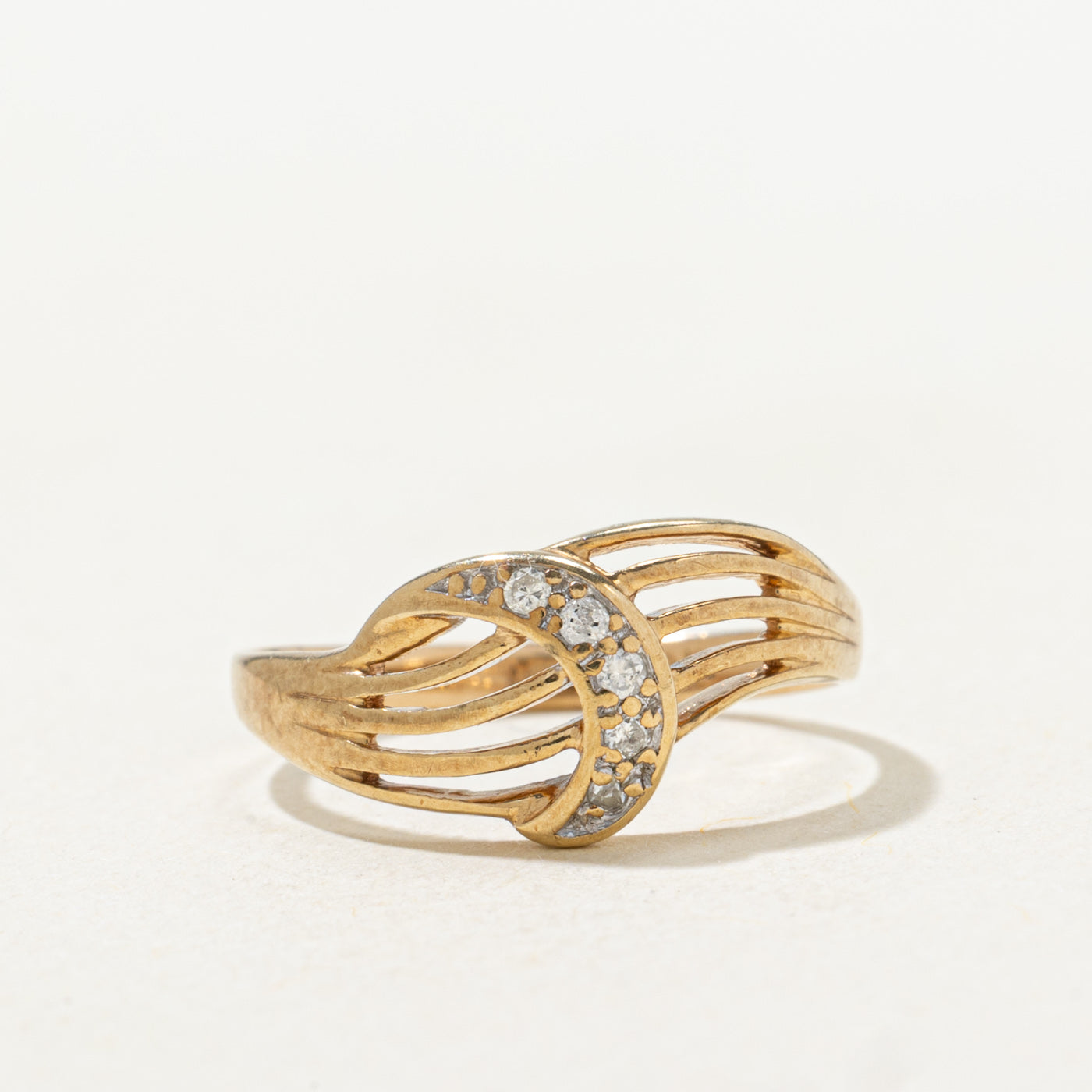 Pave Set Diamond Wave Ring | SZ 2.25 |