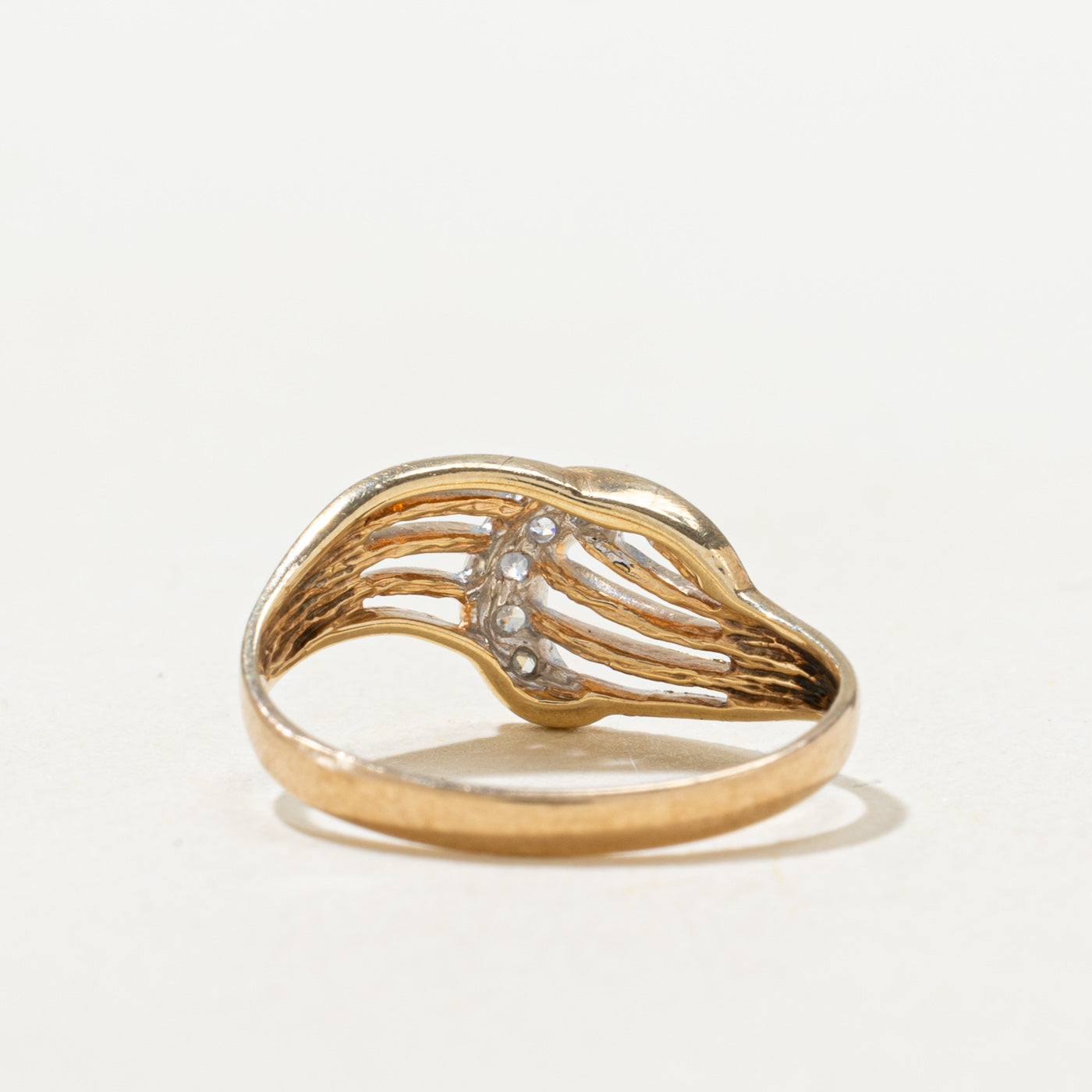 Pave Set Diamond Wave Ring | SZ 2.25 |
