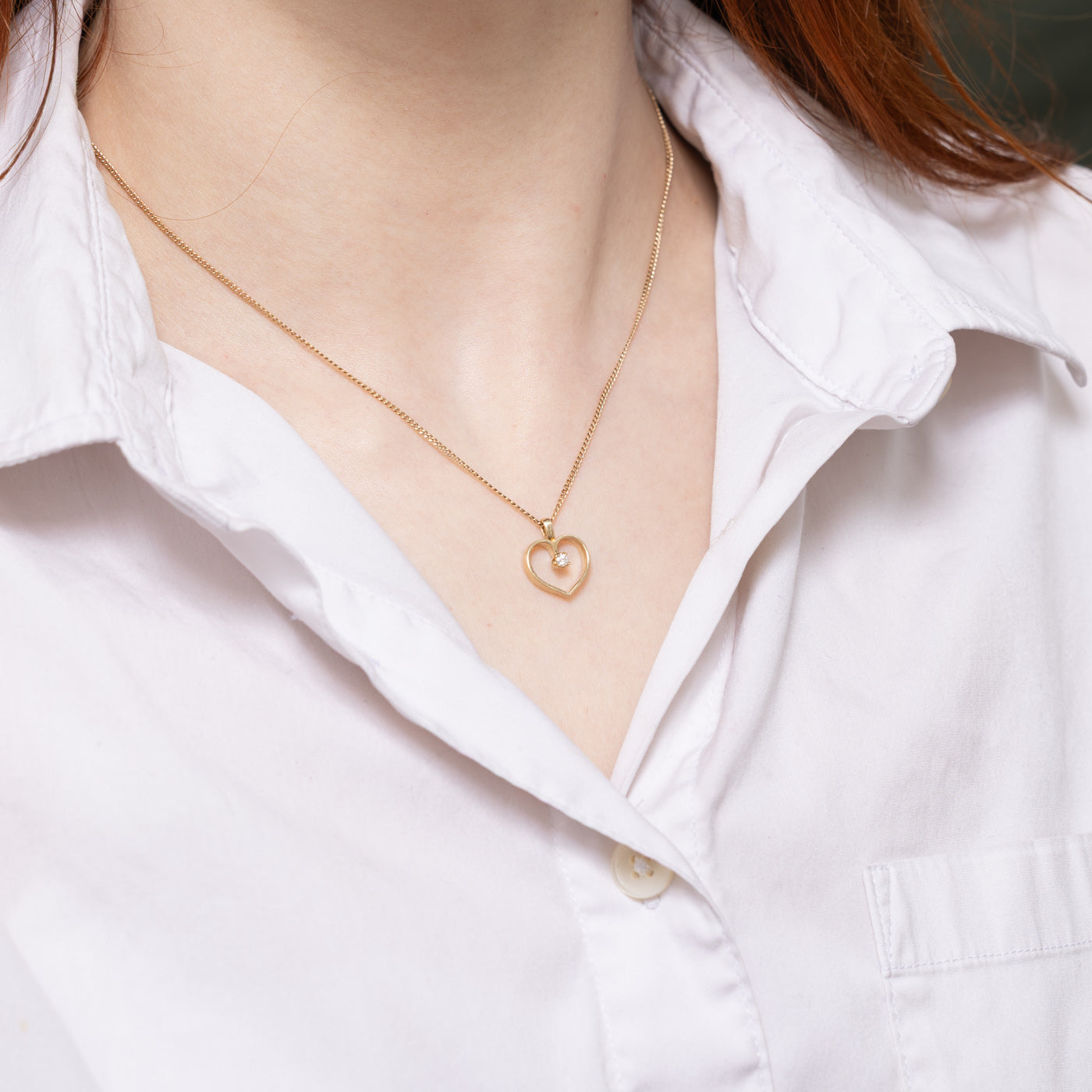 Pendentif cœur en diamant