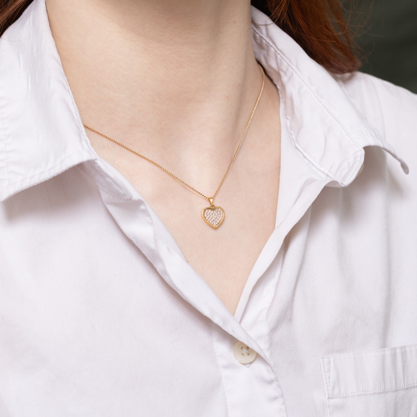 Diamond Cluster Heart Pendant