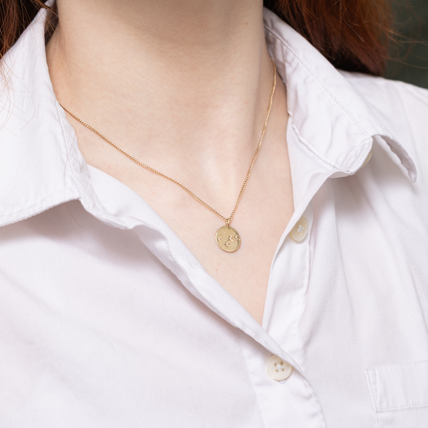 Star Set Diamond Scorpio Zodiac Pendant