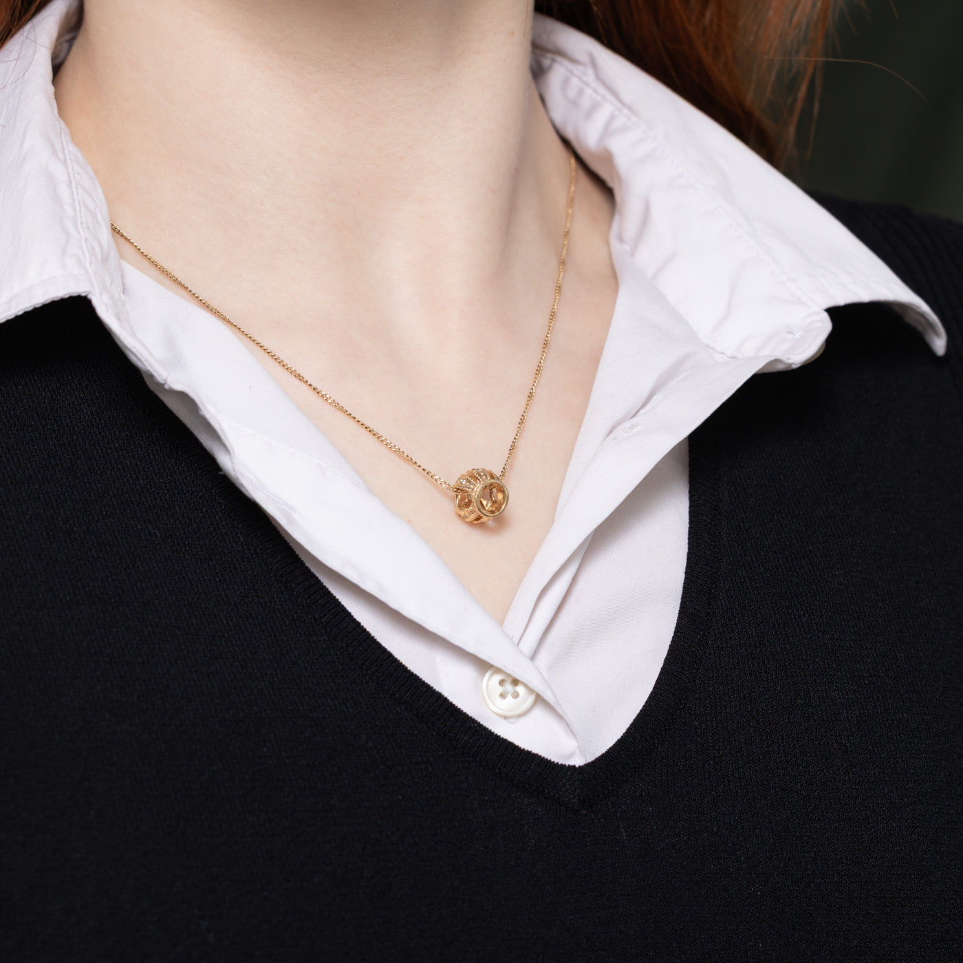 Flush Set Diamond Crown Pendant