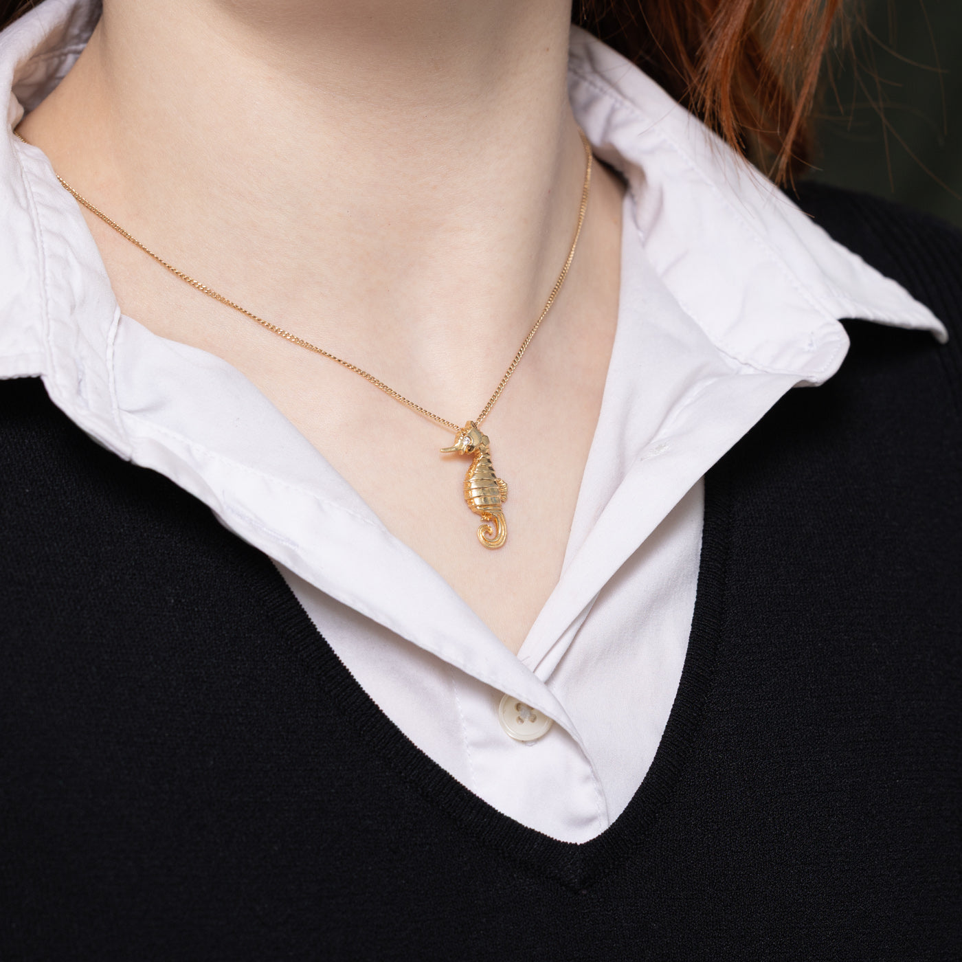 Pendentif Hippocampe en Diamant