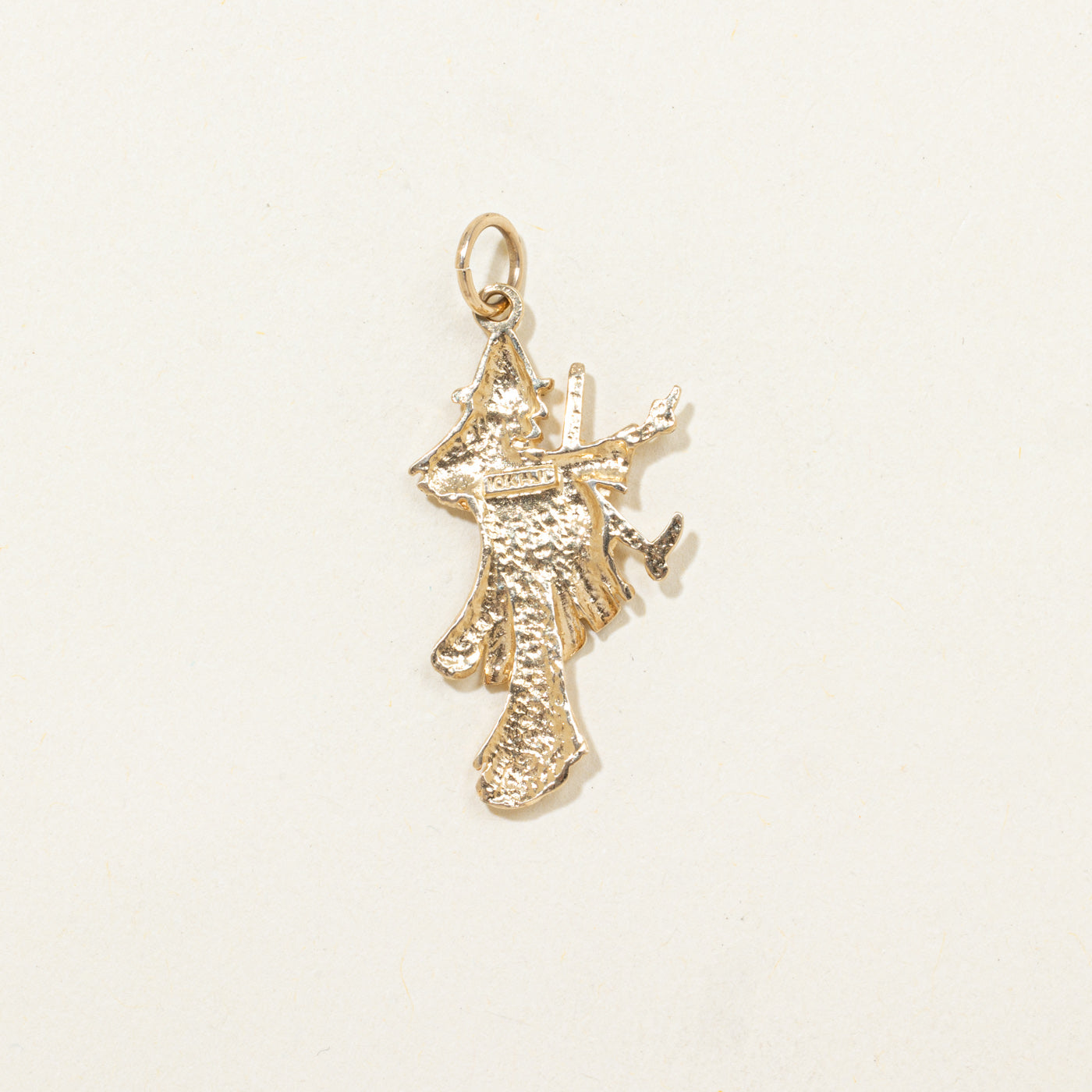 10k Yellow Gold Witch Charm